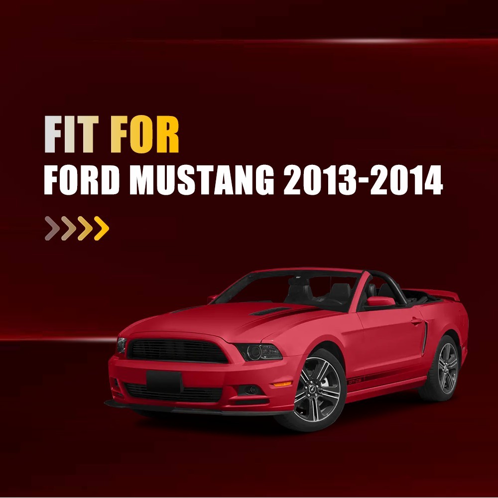 Front Left & Right White LED Clear Lens For 2013-2014 Mustang Under Mirror Lamps