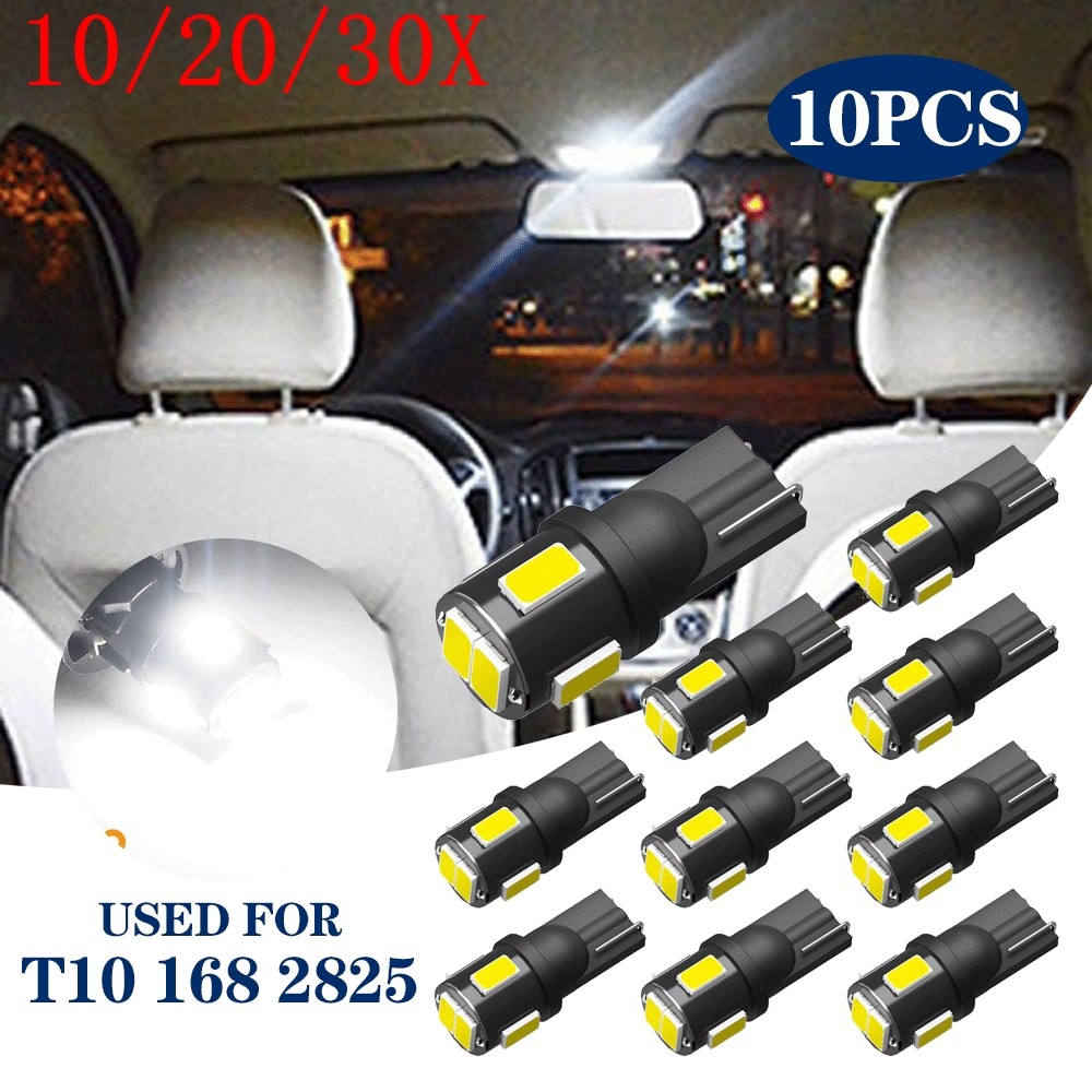 10/20/30X T10 5630SMD LED Bulb Super Bright White Interior Light 194 168 2825
