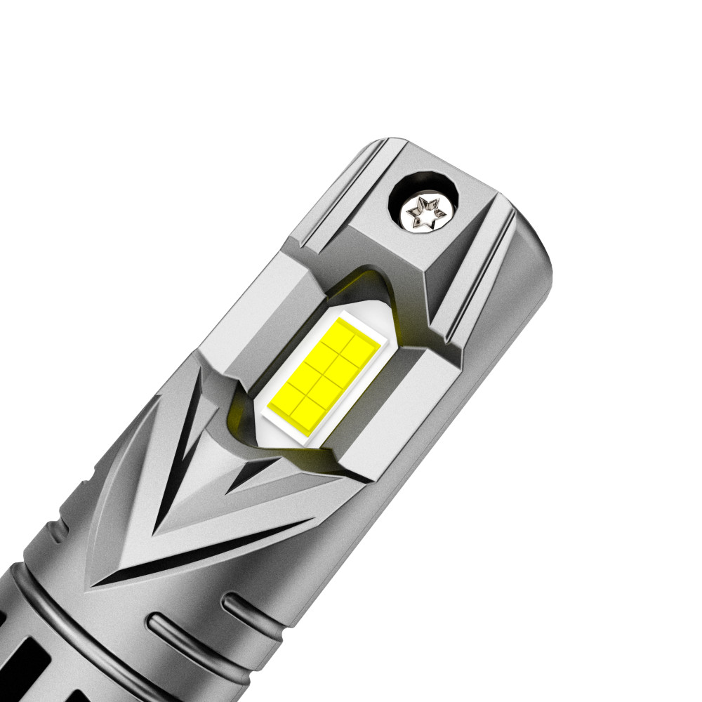 AUXBEAM 9005 9006 H11 9012 CANBUS LED Headlight Bulbs High / Low Beam 6500K Fan