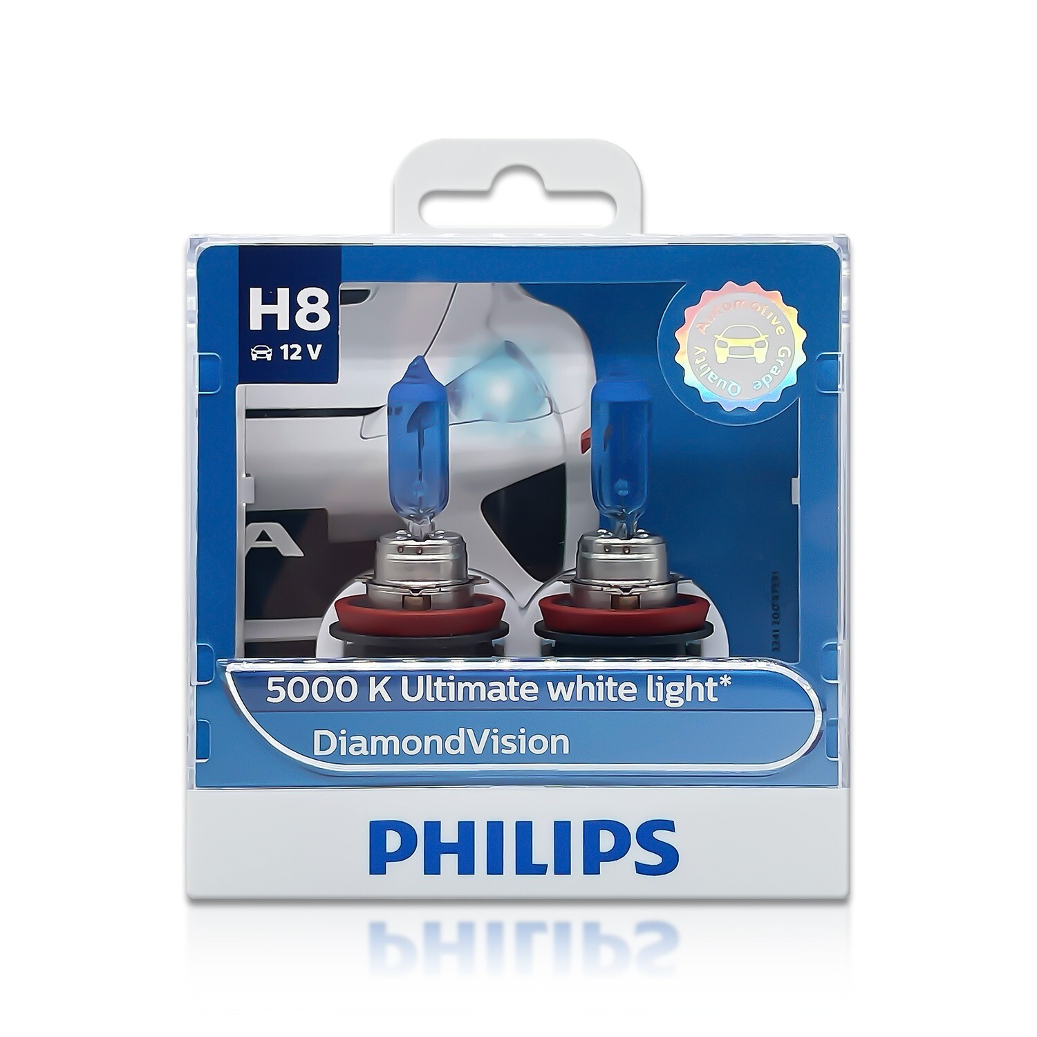 Philips H8 DiamondVision 12360DV Halogen Fog Headlight Bulbs 5000K (2 Pack)