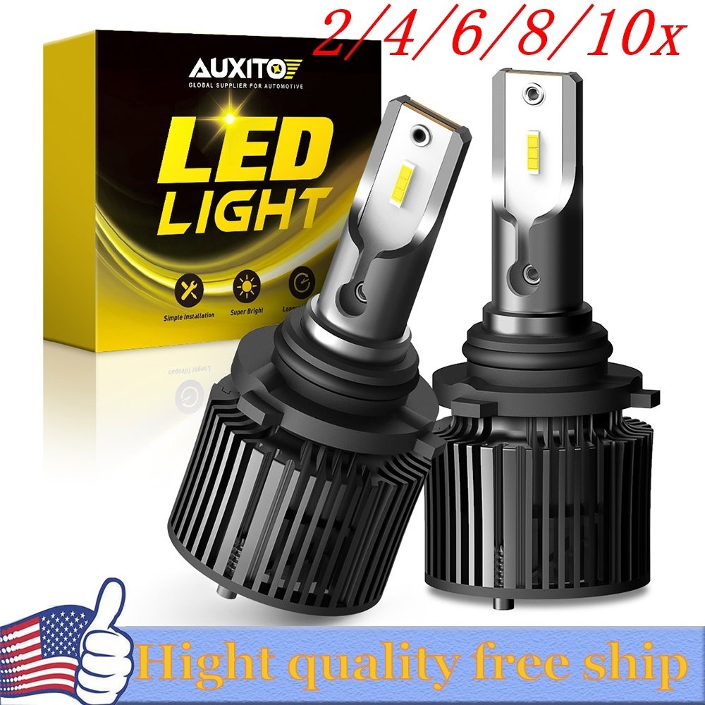 2/4X AUXITO 9006 LED Headlight Bulb Conversion Kit Low Beam White Bright 6500K