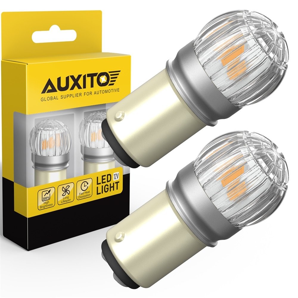2X AUXITO 1157 Amber yellow LED Turn Signal Parking Light Bulb Error Free EOE