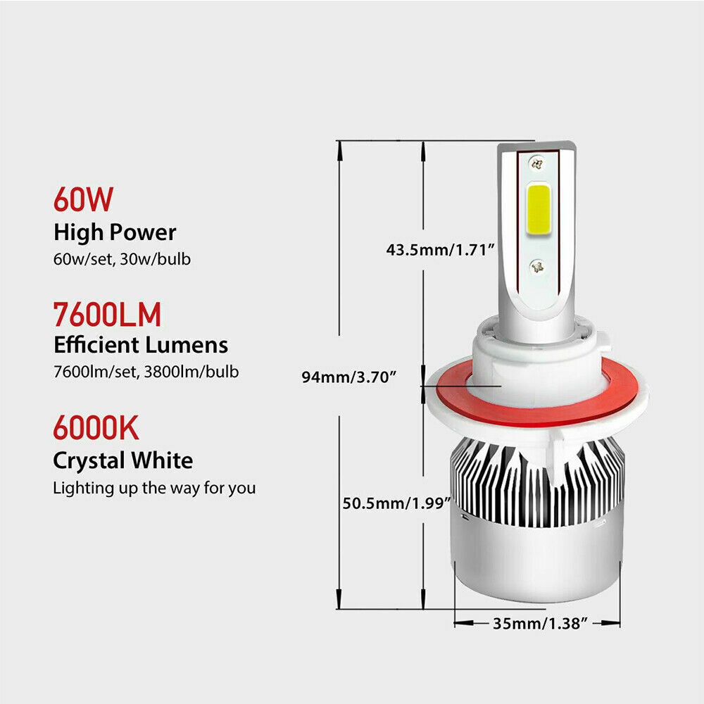 For Dodge Grand Caravan 2008-2010 LED Headlight + Fog Light 4 Bulbs Combo Kit