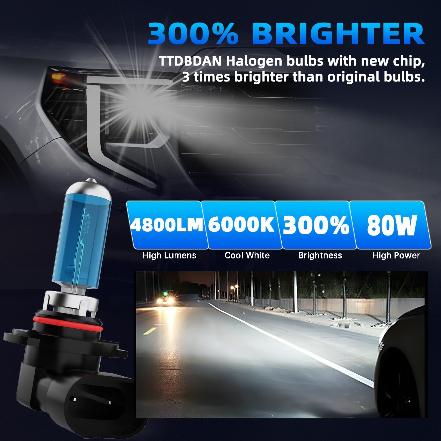 6PCS 9005+9006+H11 High Low Fog Beam Halogen Headlight Bulbs Combo Warm White