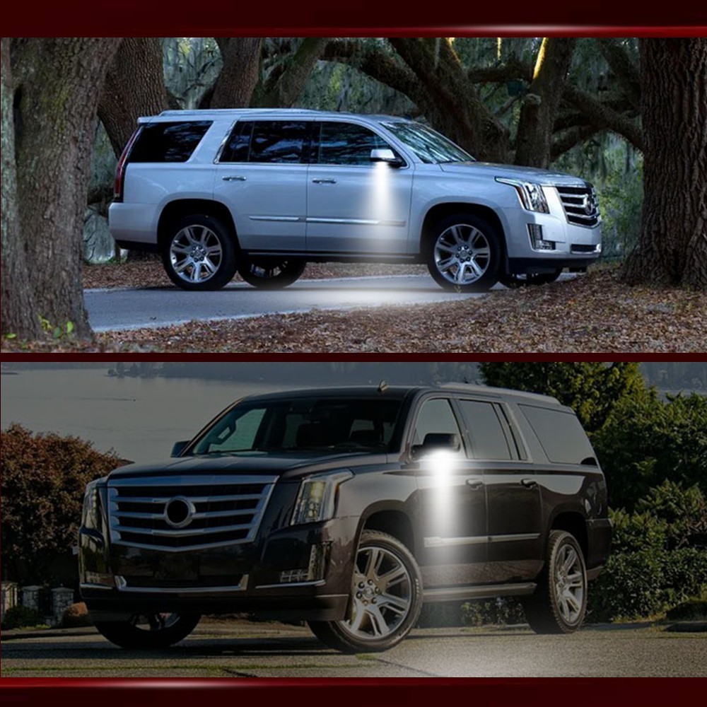 LED Front Left & Right White 2X For 2019-2026 GMC Sierra 1500 Mirror Step Lamps