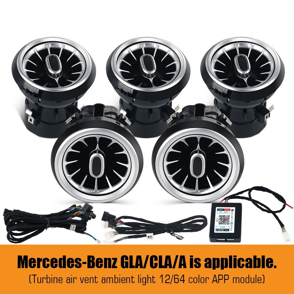 LED Air Vent Ambient Light For Mercedes Benz W117 CLA180 CLA200 CLA250 CLA45 5pc
