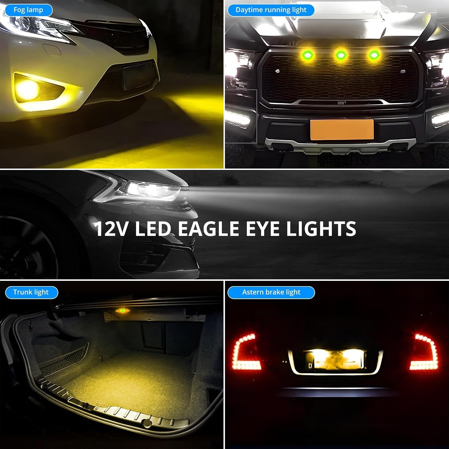 4Pcs 23mm COB DC 12V Eagle Eye LED Car Fog DRL Daytime Running Light Car ATV …