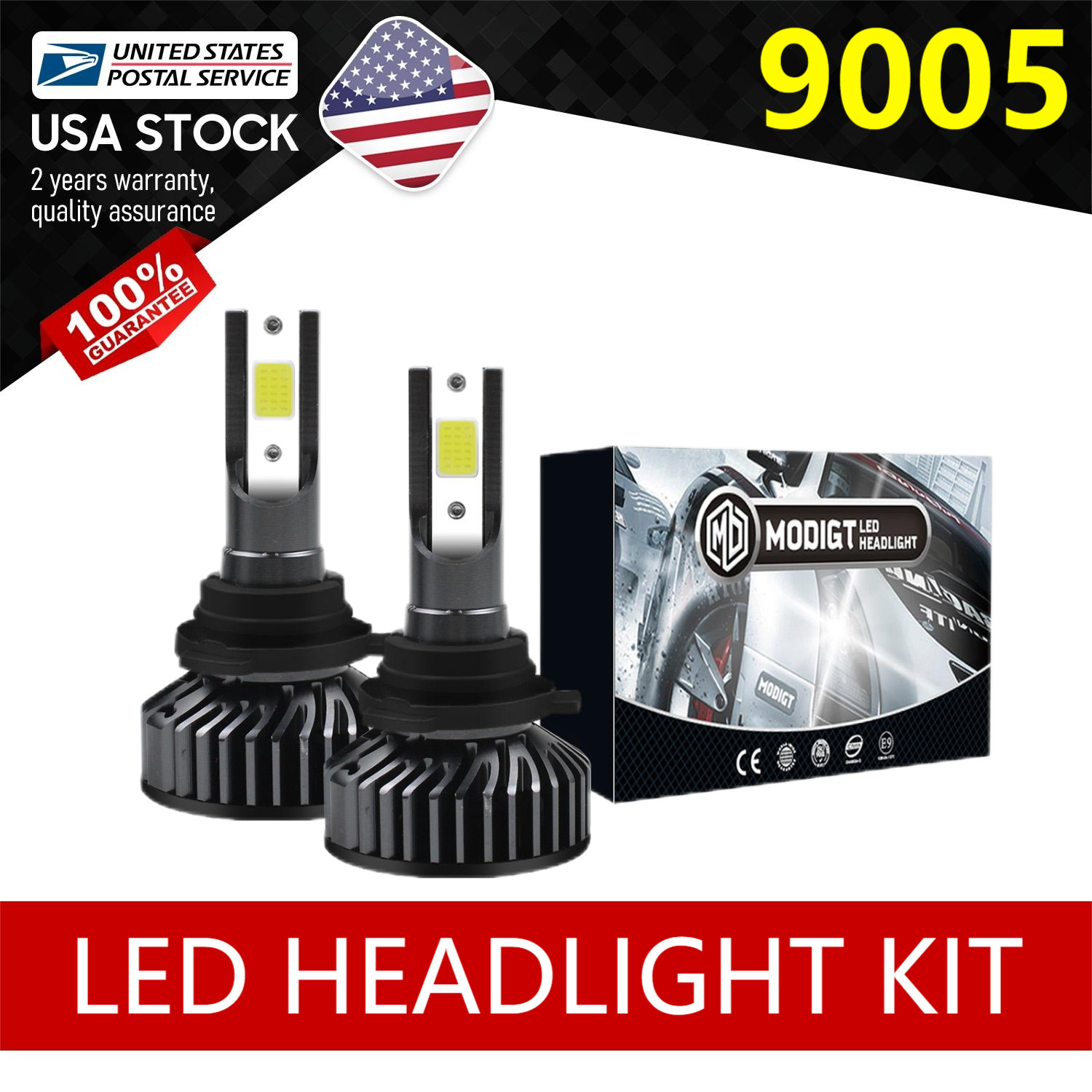 Copper substrate 9005 HB3 LED Headlight Kit Bulbs High Beam White 20000LM/set