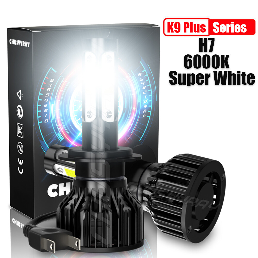 H7 LED 160W Super Bright 6000K White Headlight Bulbs Kit High / Low Beam New