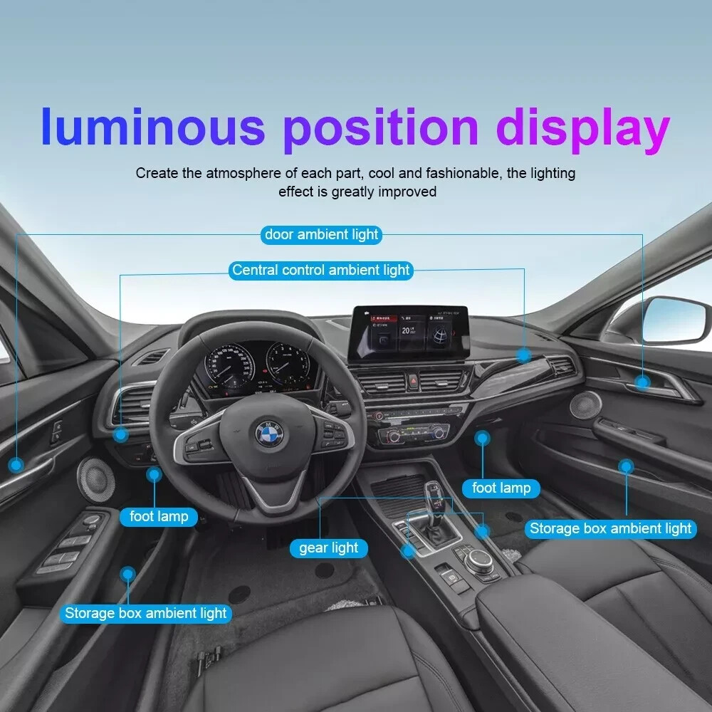 Symphony DreamColor LED Car Interior Acrylic Guide Fiber Ambient Light 22 in 1