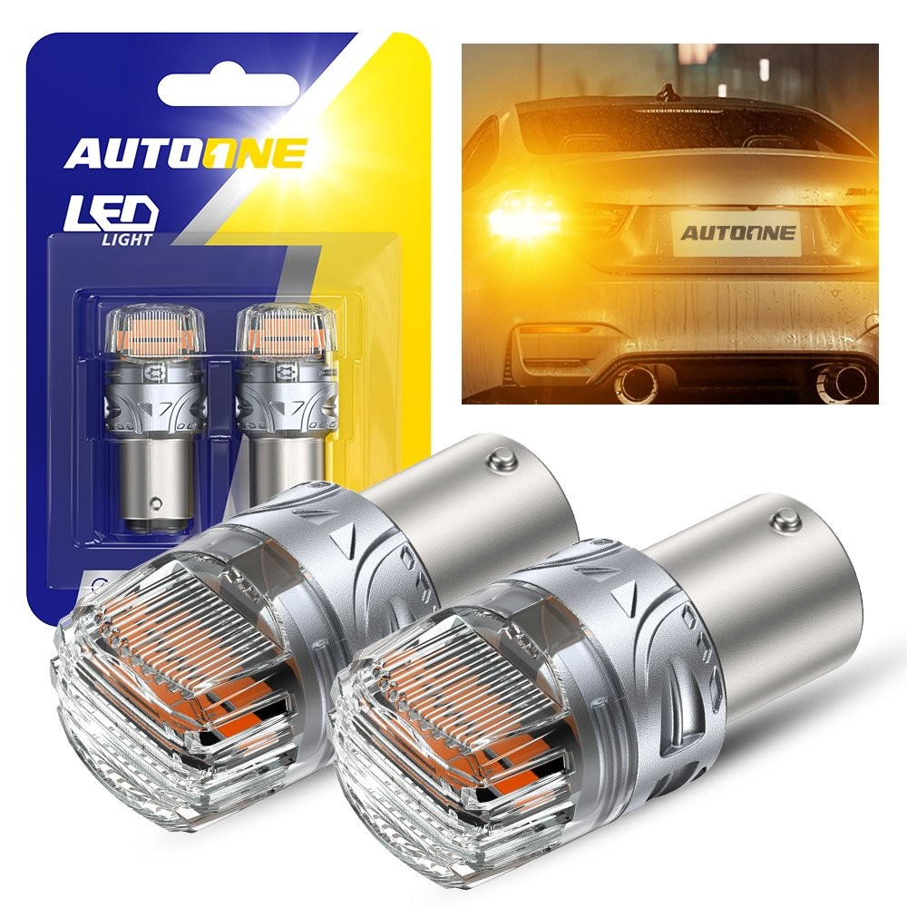 AUTOONE Amber BAY15D 1157 LED Rear Front Turn Signal Light Bulbs Free Return BRS