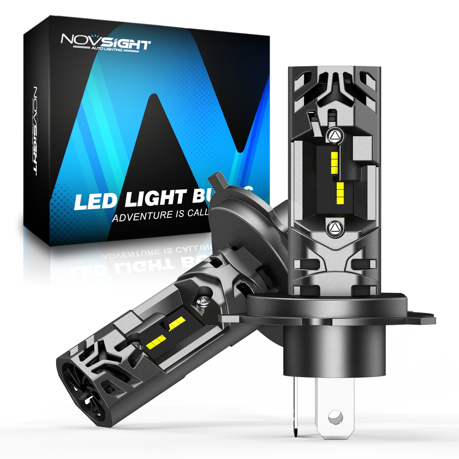 NOVSIGHT H4 H7 H11 H13 9005 9006 LED Headlight Bulbs 36000LM 6500K High Low Beam