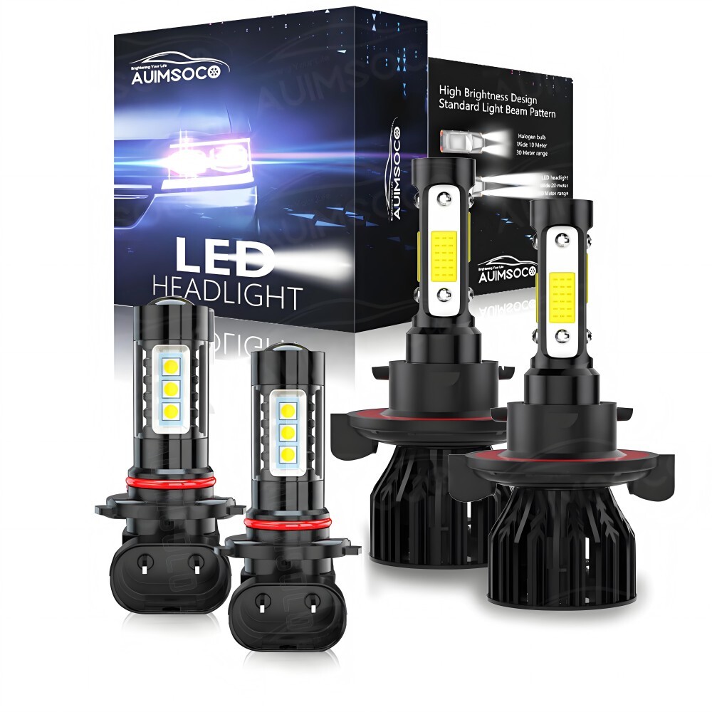 For Ford F-150 2004-2014 8000LM LED Headlight Hi/Lo Fog Light Bulbs Plug & Play