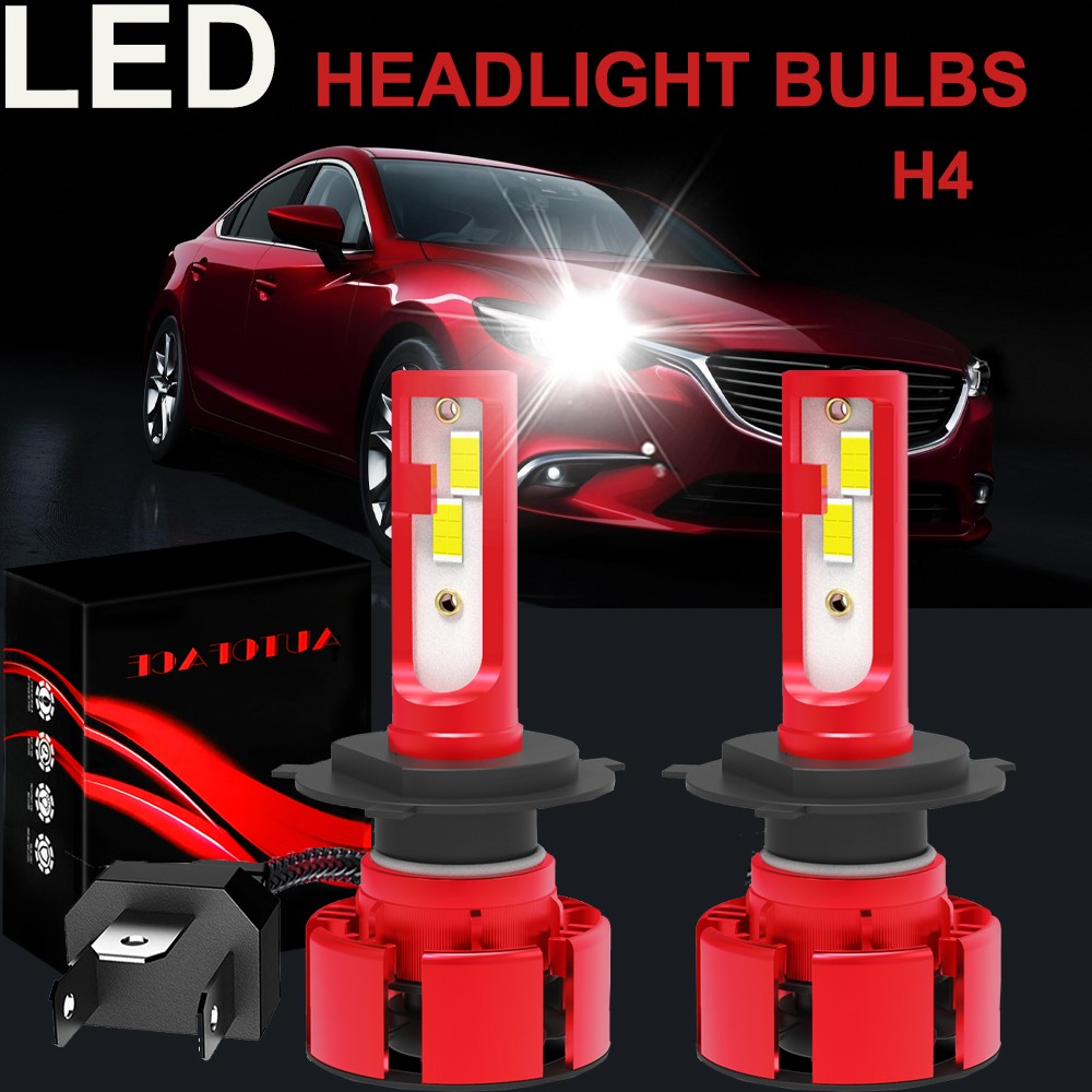 Combo 2 H4 9003 LED Headlight Kit Bulbs High Low Beam Super White 32000LM CSP