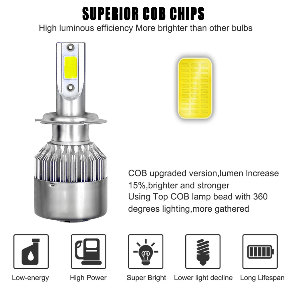 Combo LED Headlight Fog Light Bulbs Kit 8000K For BMW 328i 325xi 330xi 2002-2006