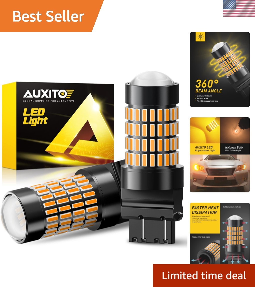 High Power 3056 Amber LED Blinker Bulbs – 1/3 Energy Consumption & Brightness