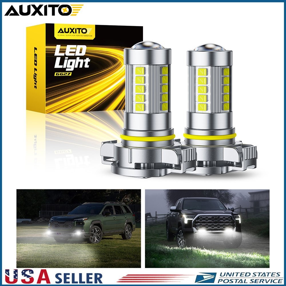 2pcs 5202 LED Headlight Bulbs 6500K Super Bright Pure White Fog Light Bulb Kit