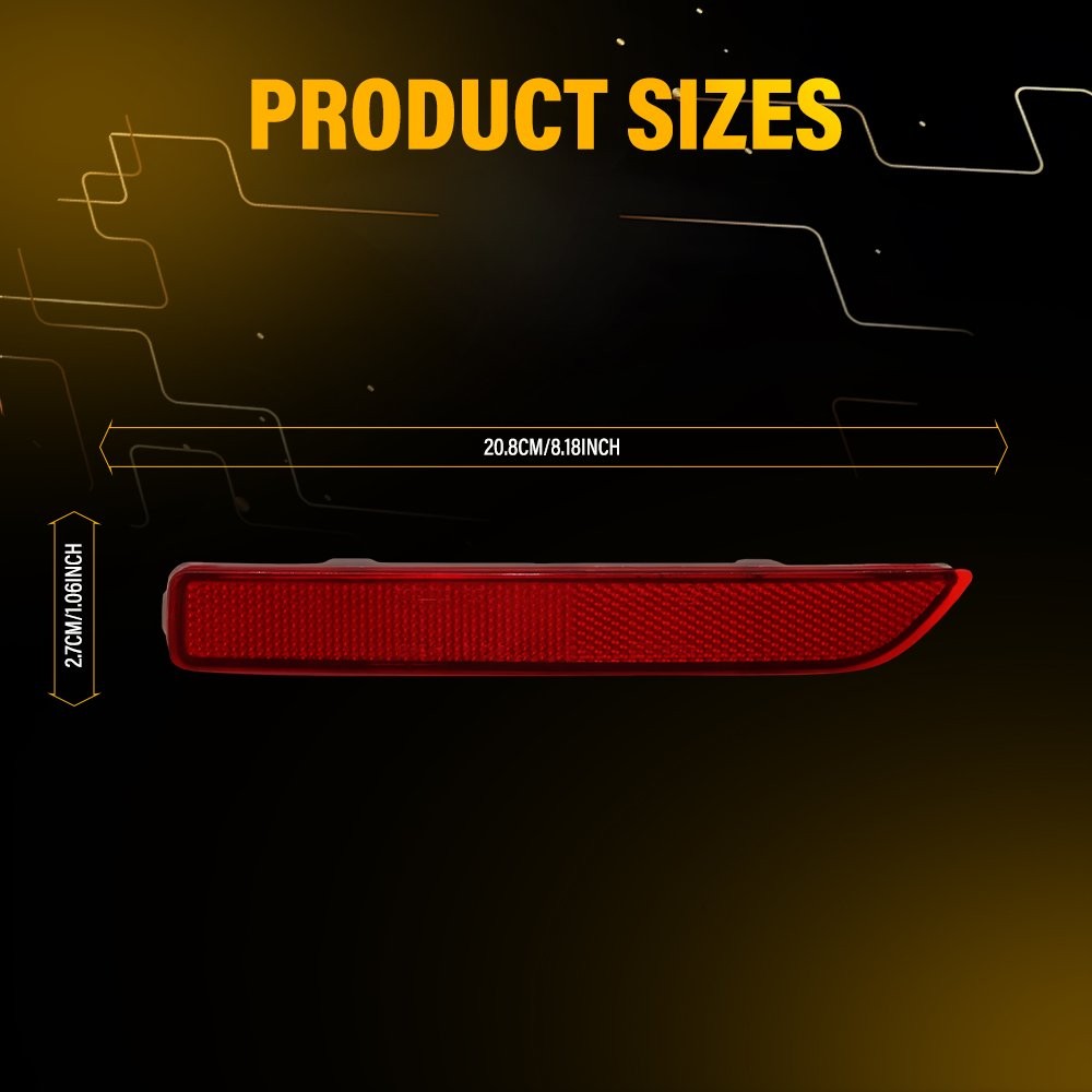 2PCS Rear Red Bumper Reflectors Light for 2020-2022 Sentra Nissan SR SV S 2.0L