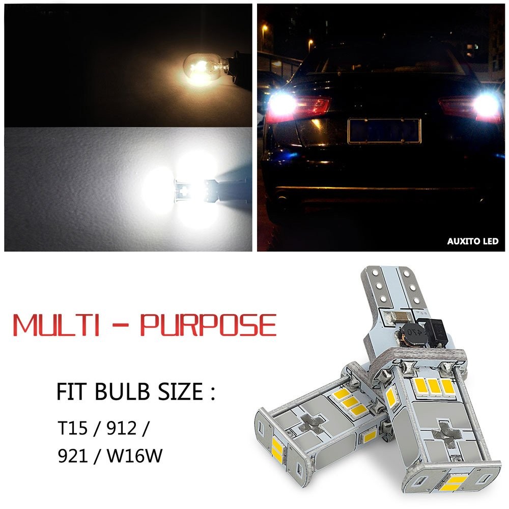 Error Free Canbus 921 912 T15 T16 LED Backup Reverse Signal Light White 6000K