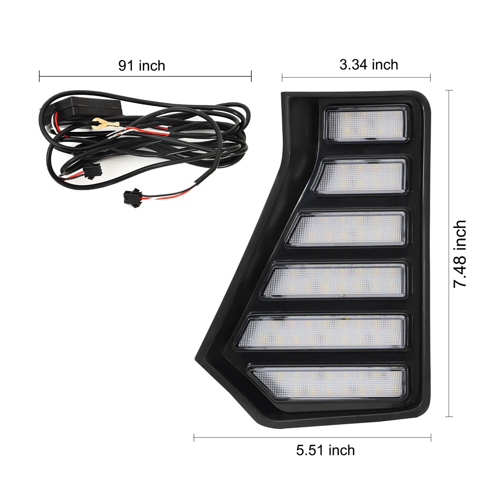 LED DRL Daytime Running Light Fog Lamp Accessories For Toyota Tacoma 2024-2025dY