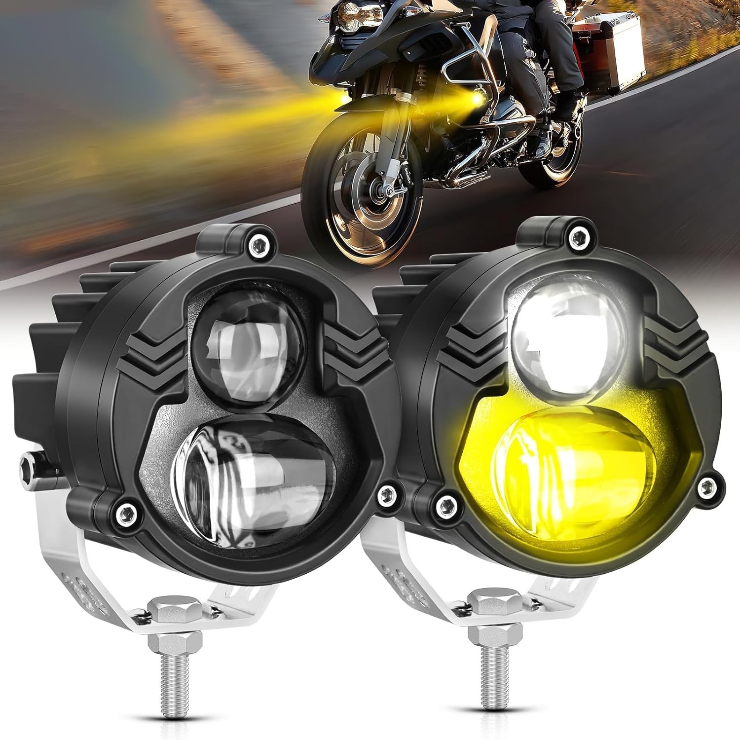 High Brightness U30 LED Motorcycle Spot Light Auxiliary IP67 Aviation Aluminum
