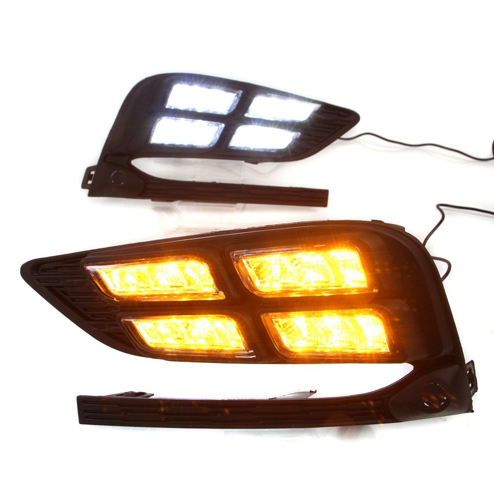 LED DRL Fog Lamp Daytime Running Light for Chevrolet Cruze 2016 2017 2018 W Turn