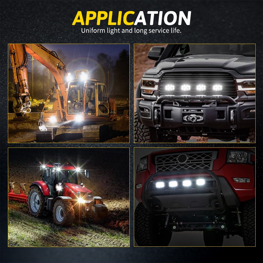 5.5“ INCH Round LED Spot Light Pods Work Flood Driving Fog Lamp Offroad 4WD ATV
