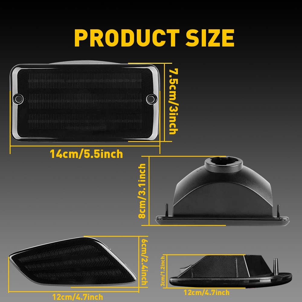 4PC Smoke Bumper Signal Fender Side Marker Lights For Jeep 1997-2006 Wrangler TJ