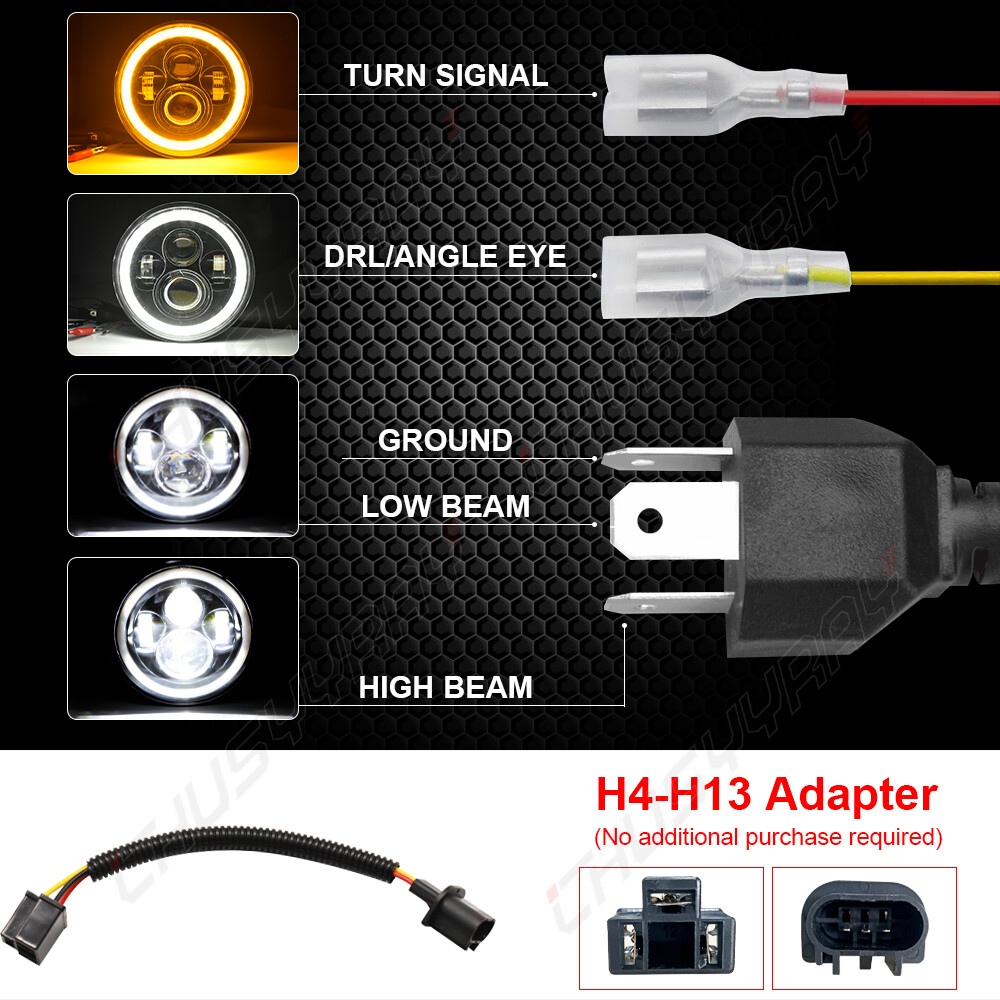 7 inch Led Headlights for Mercedes Benz G500 G55 AMG 2002 2003 2004 2005 2006
