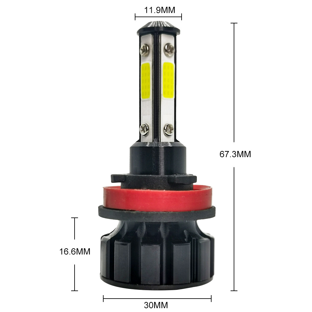 For Ford Fusion 2006-2016 6000K LED Headlights High Low Beam Bulbs H7+H11 Combo