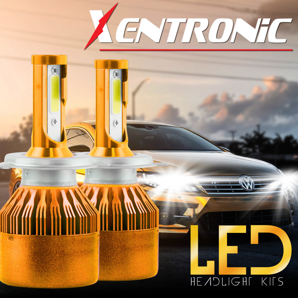 H4 HB2 9003 1020W 150000LM Dual-Sided LED Headlight Kit High/Lo Power Bulb 6000K