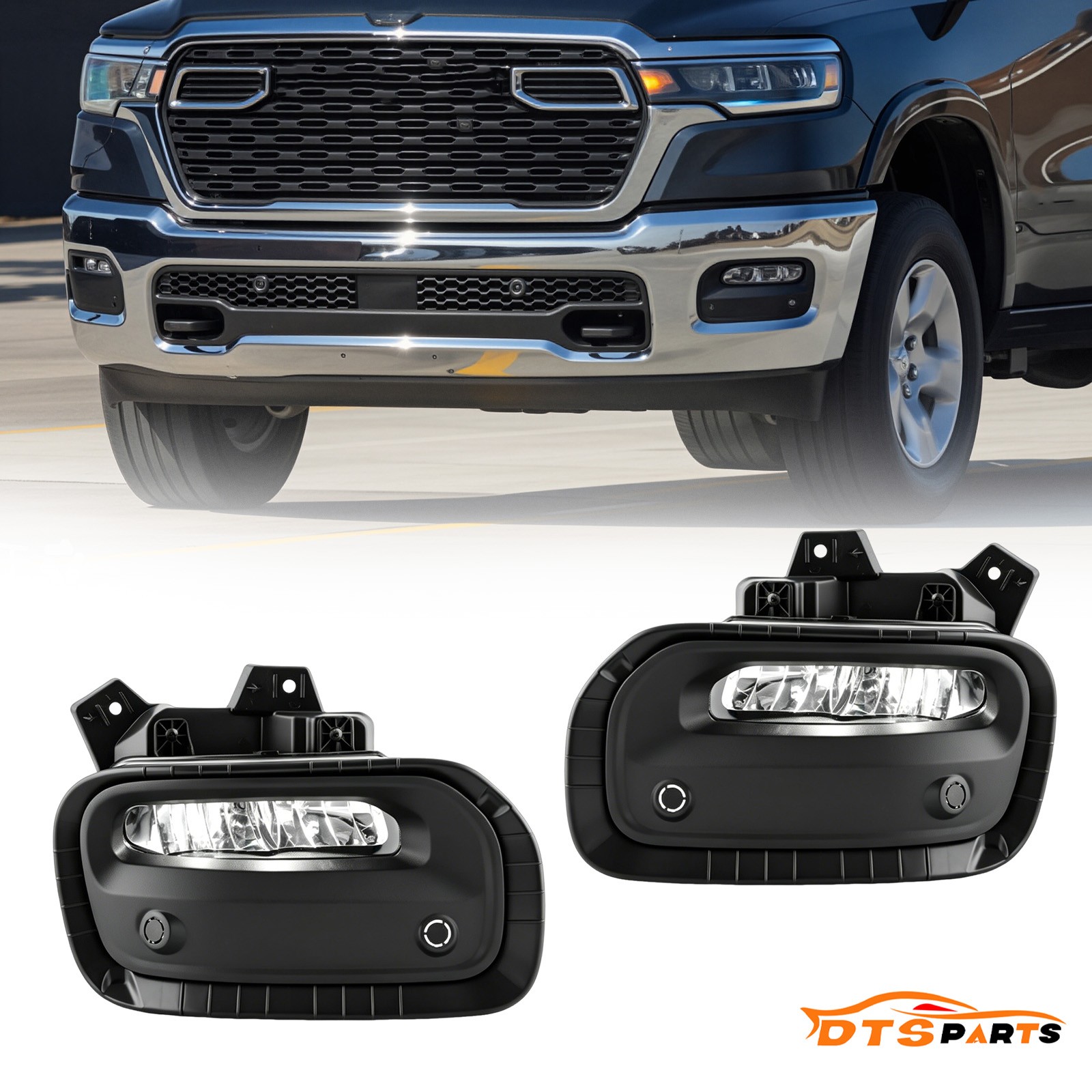 Fog Lights Driving Lamps w/ Switch For 2025-2026 Ram 1500 LED Bumper Left+Right