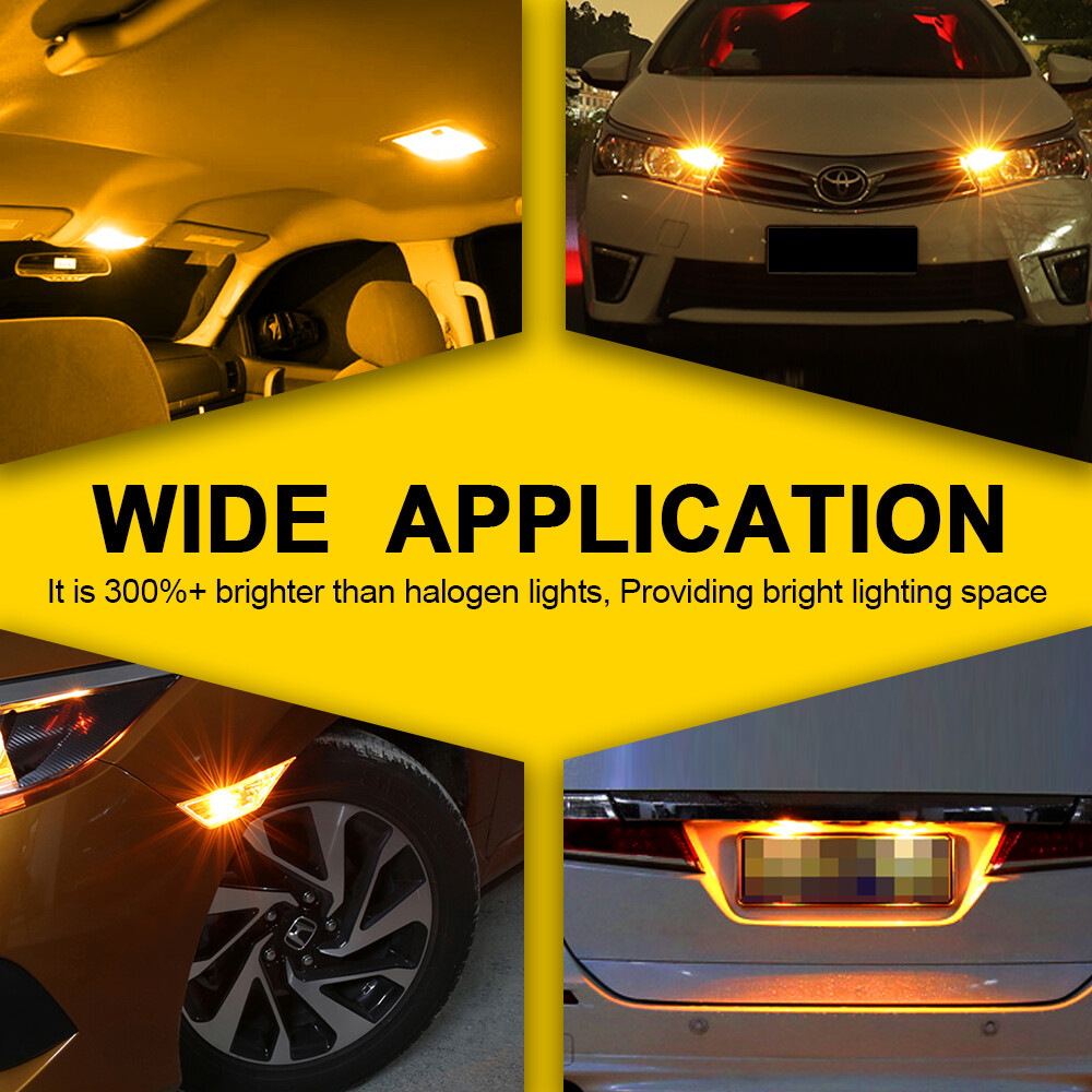 2PCS 168 194 T10 Amber LED Side Marker Light Bulbs For Toyota Camry 2002-2024