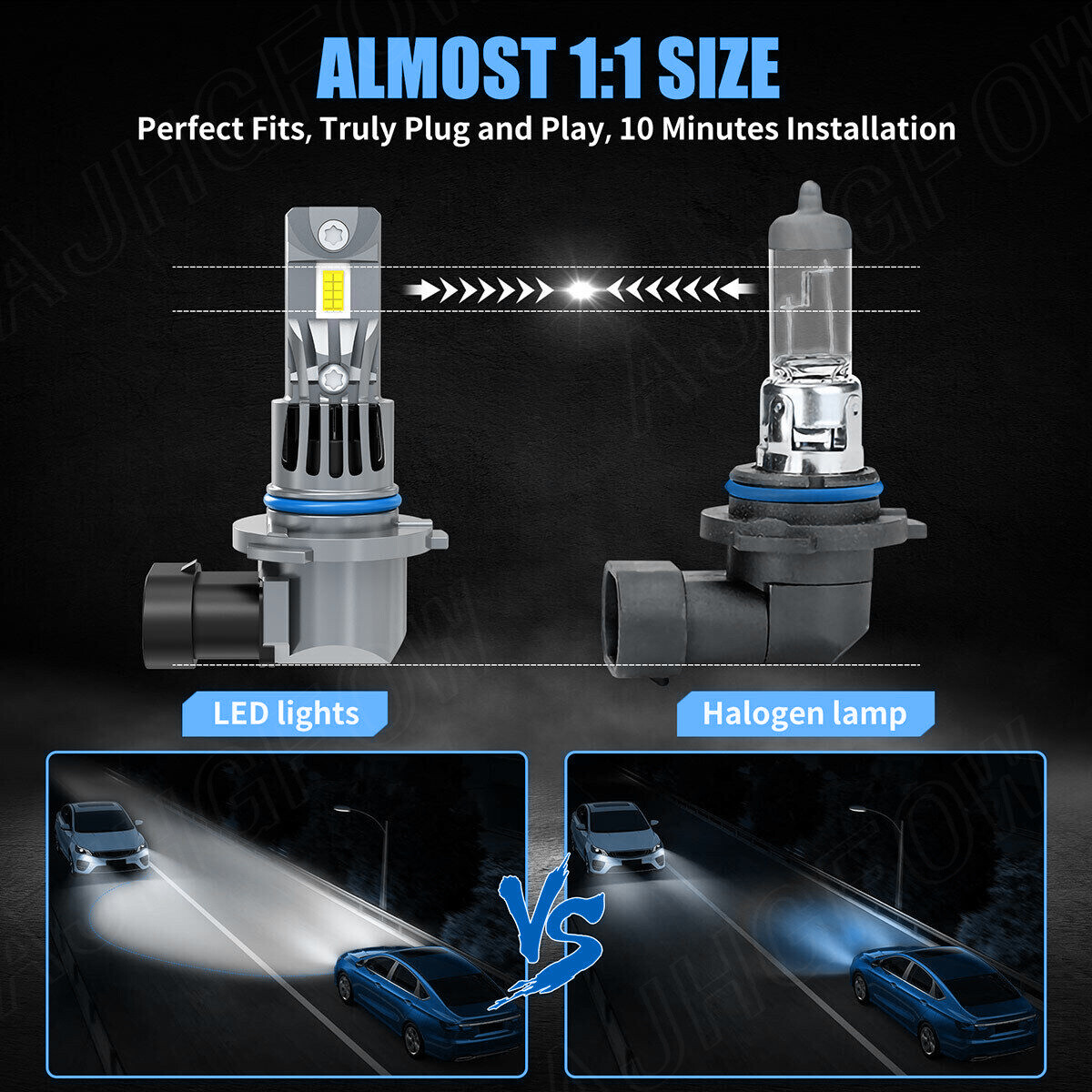 LOW + HIGH Beam For Chevy Silverado 2023 2024 2025 LED Headlight Bulbs H9 H11