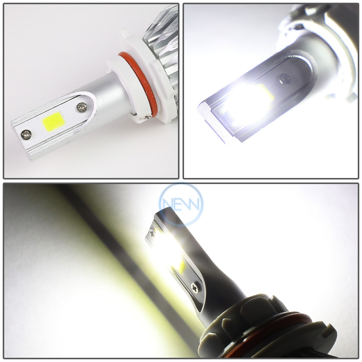 Superior Lifespan 6000K Super White LED 9006 HEADLIGHT Bulbs Kit + Coolong Fan