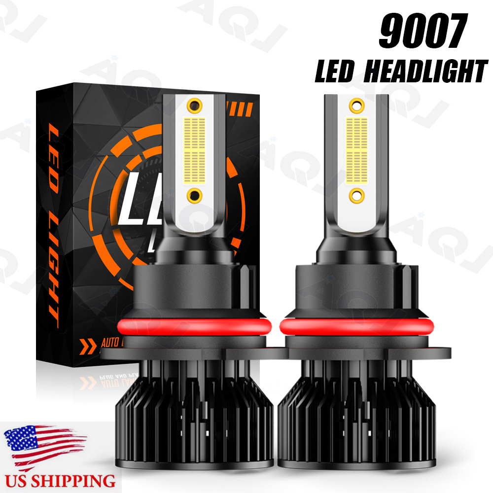 2x AQJ 9007 HB5 White High Low Beam LED Headlight Bulbs for Ford F150 1992-2003