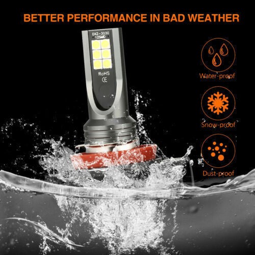 H11 9005 LED Headlight KIT Combo Bulbs 10000K High&Low Beam Super Bright White A