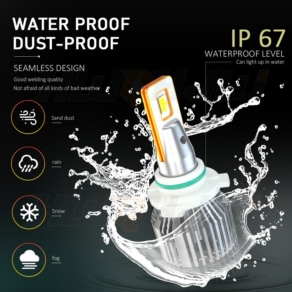 2pcs 9006 HB4 LED Headlight Bulb Conversion Kit 6500K Low Beam White