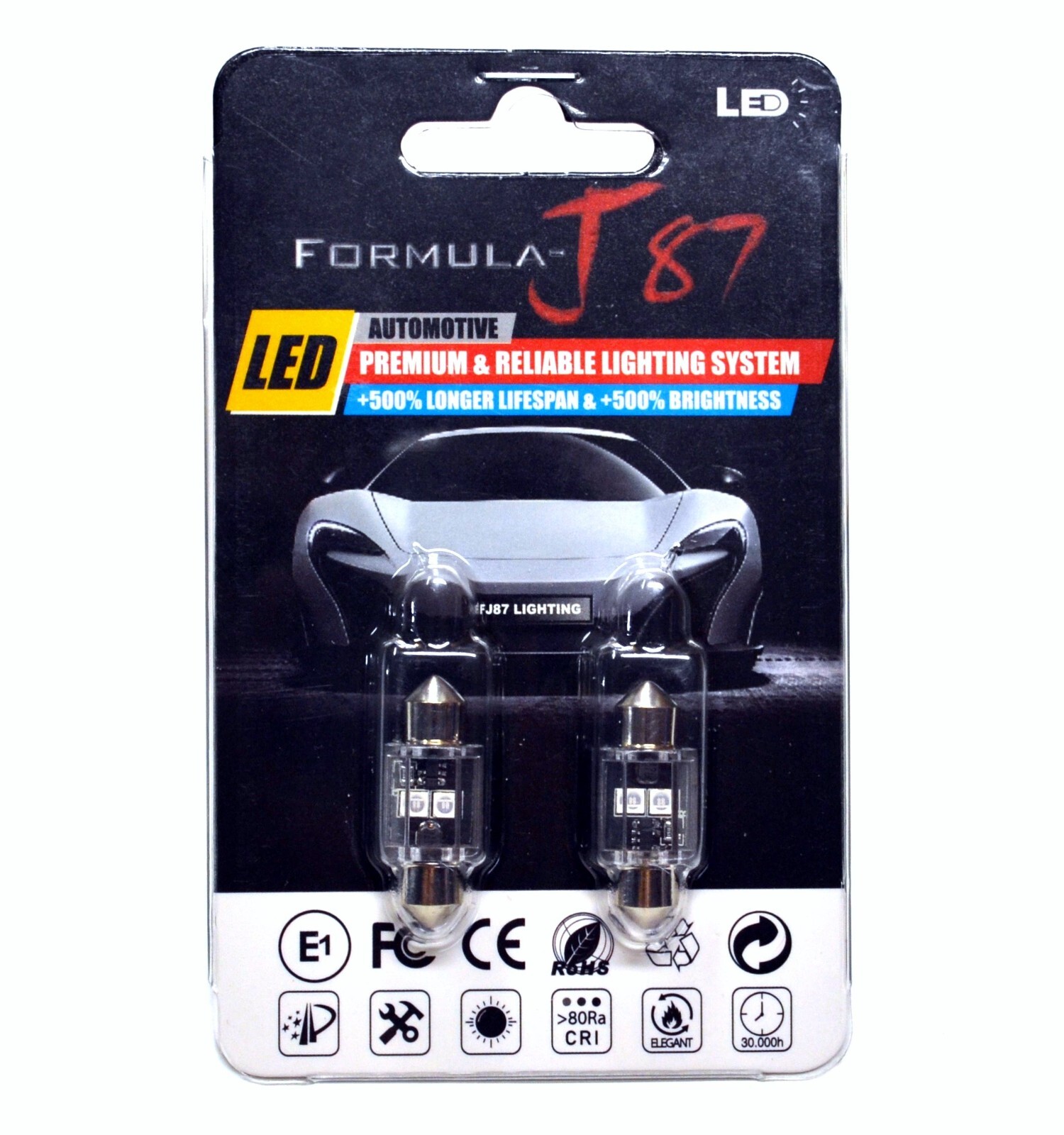 LED Light Canbus Error Free 6411 5W Blue 10000K Two Bulb Interior Dome Stock A