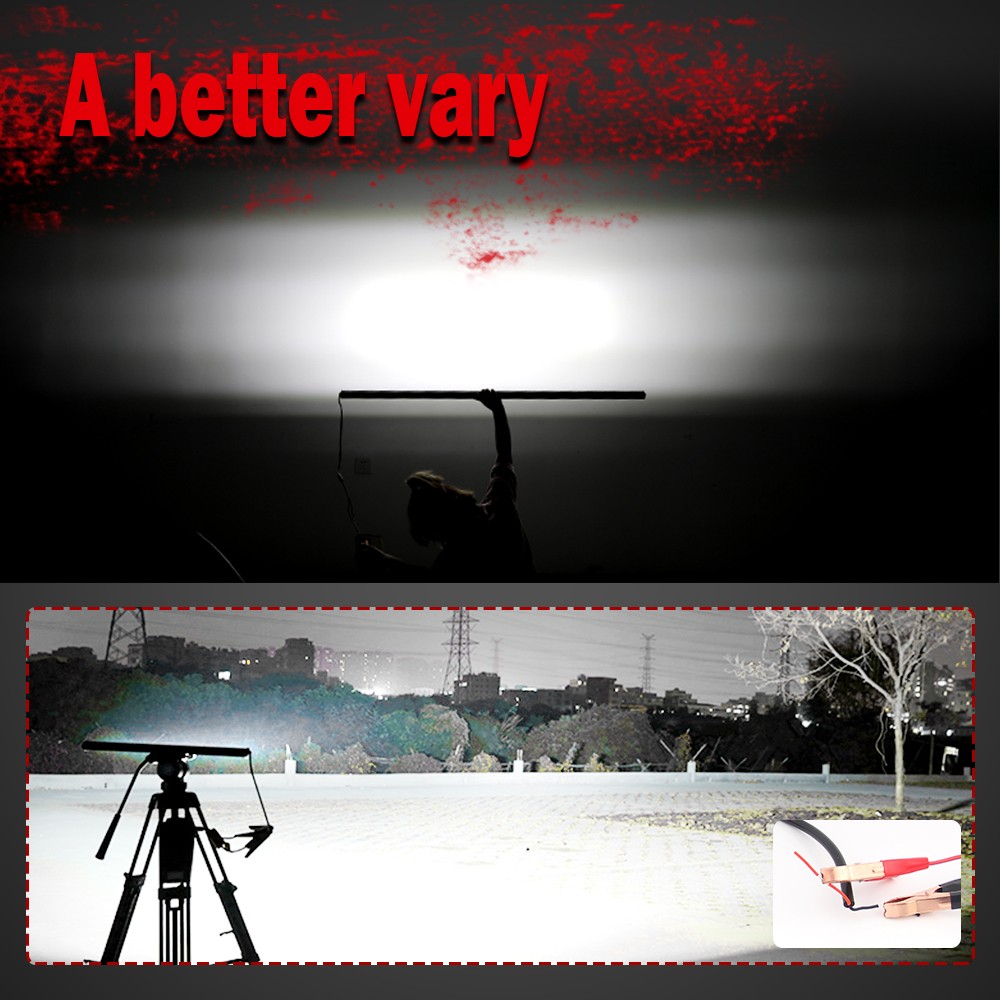20″inch Chrome LED Light Bar 400W Single Row Slim Spot Flood Combo Truck UTV ATV