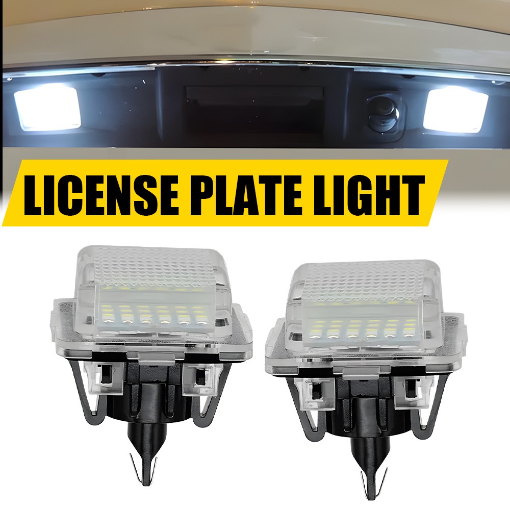 2Pcs Rear LED License Plate Light Lamps For Mercedes Benz C-Class W204 2007-11