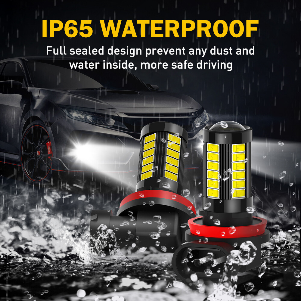 AUXITO LED Fog Driving Light H11 H16 H8 6000K Super Bright Bulbs 5630SMD 2000LM