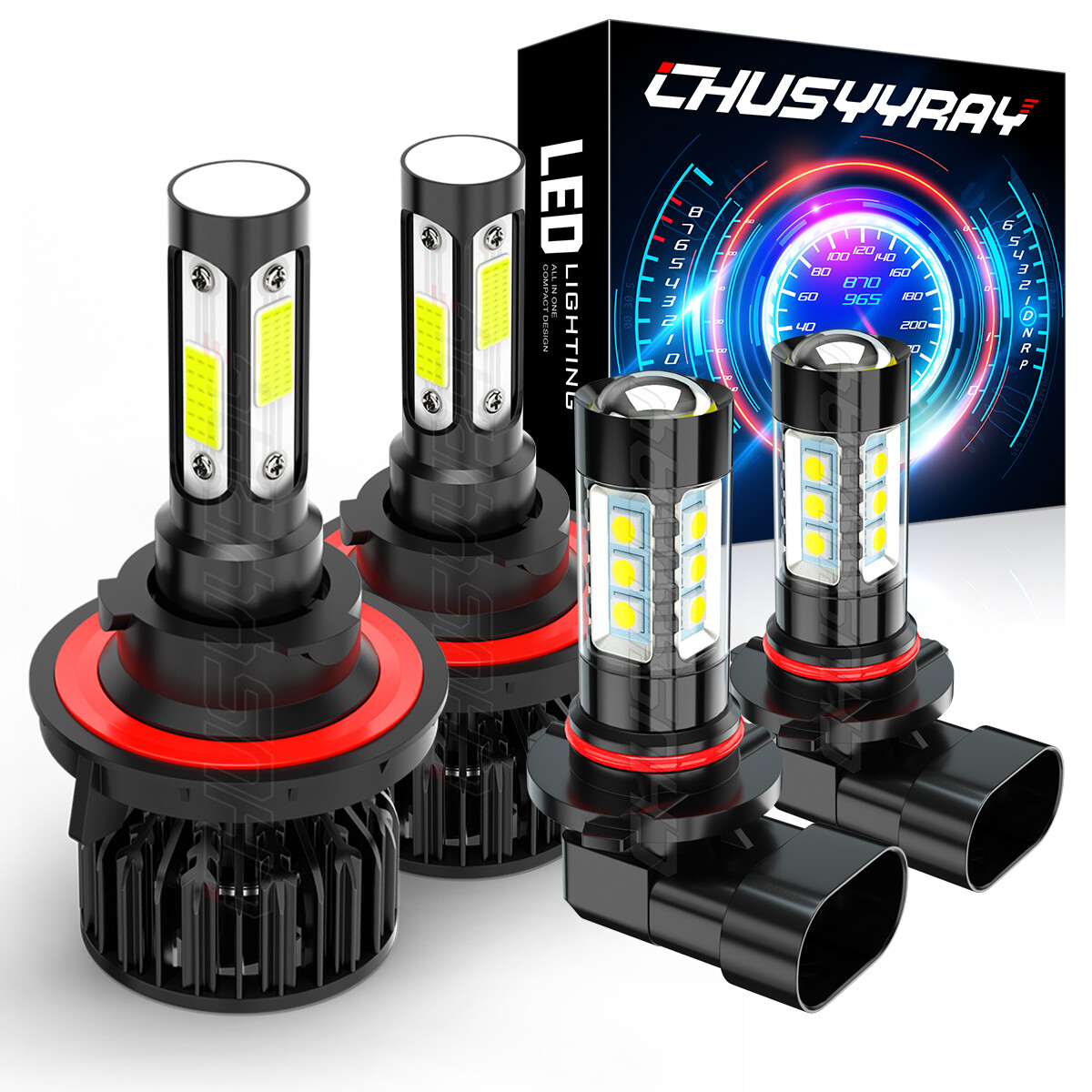 For Dodge Nitro 2007-2009 LED Headlight High Low Beam Fog Light Bulbs Combo Kit
