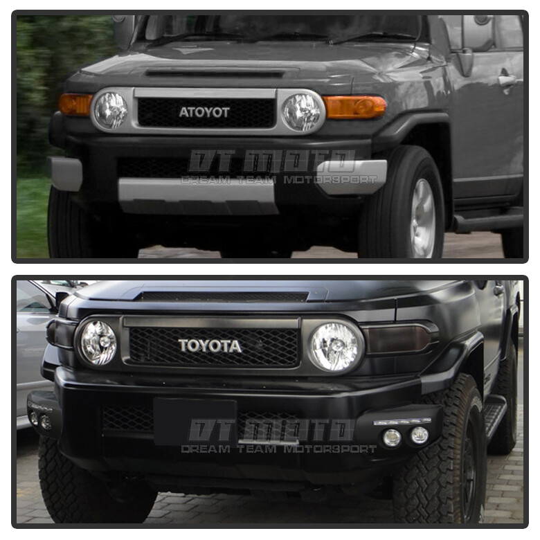 For 2007-2014 Toyota Fj Cruiser Black Bumper Fog Lights LED DRL Driving Lamps