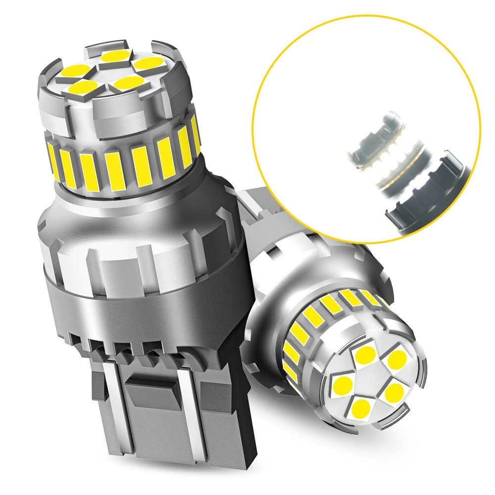 7443 7440 LED Turn Signal Reverse Light Bulbs AUTOONE Error Free White 6500K