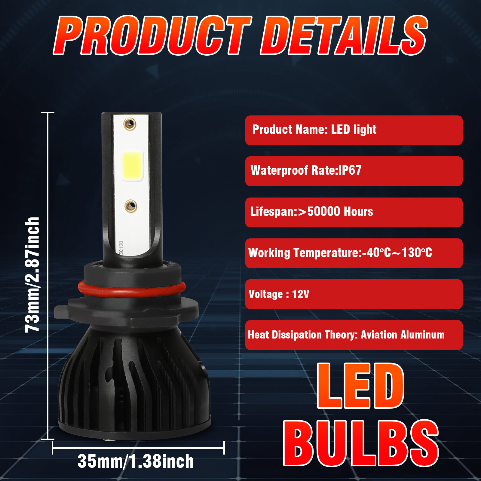 H11 9005 LED Headlight Bulbs Combo High Low Beam Super Bright White 6000K 4x