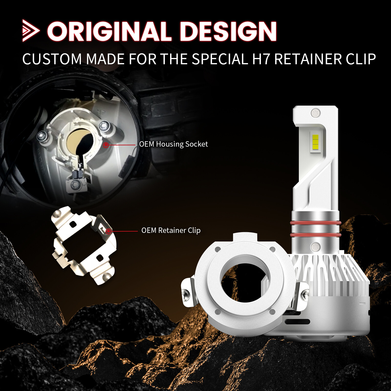 Custom for VW Tiguan 2018-2021 LED Headlight Bulbs Kit Lasfit H7 Clear White