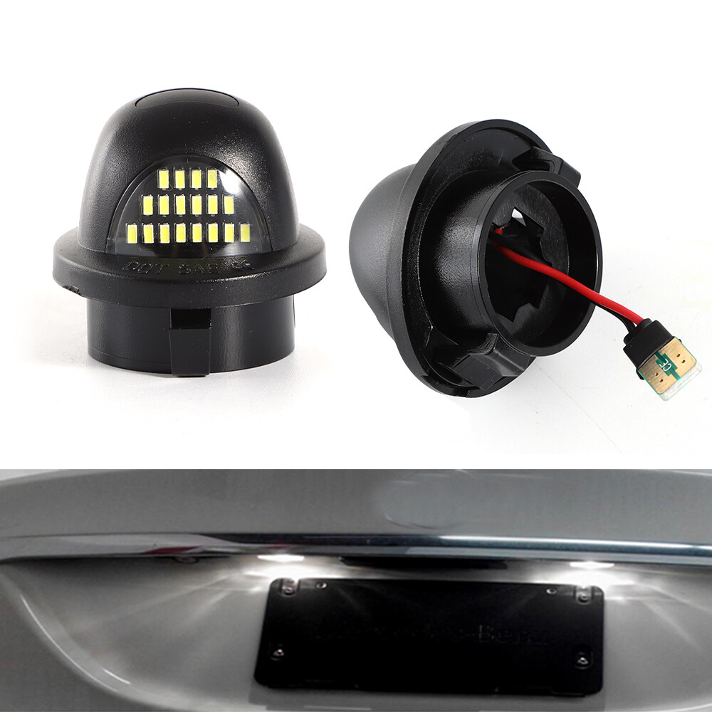 2x LED License Plate Light Tag Lamp Assembly Replacement for Ford F150 F250 F350