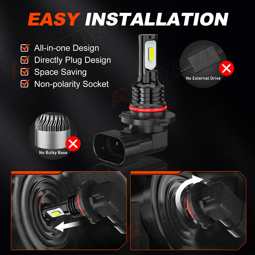 For Chrysler 300 2005-2009 LED Headlights + Fog Lights Bulbs 6500K Clear White