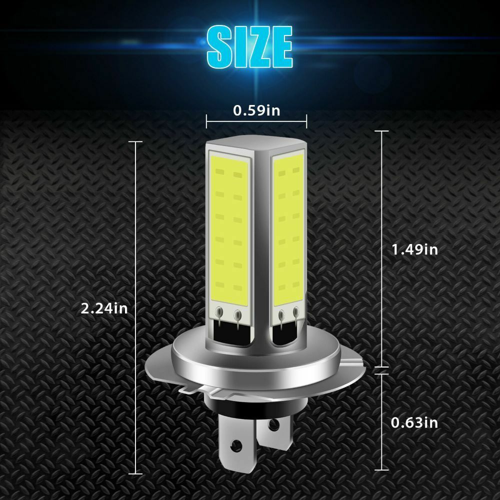 2Pcs 55W H7 20000LM Car LED Headlight Bulbs Kit Hid White 6000K 12V New